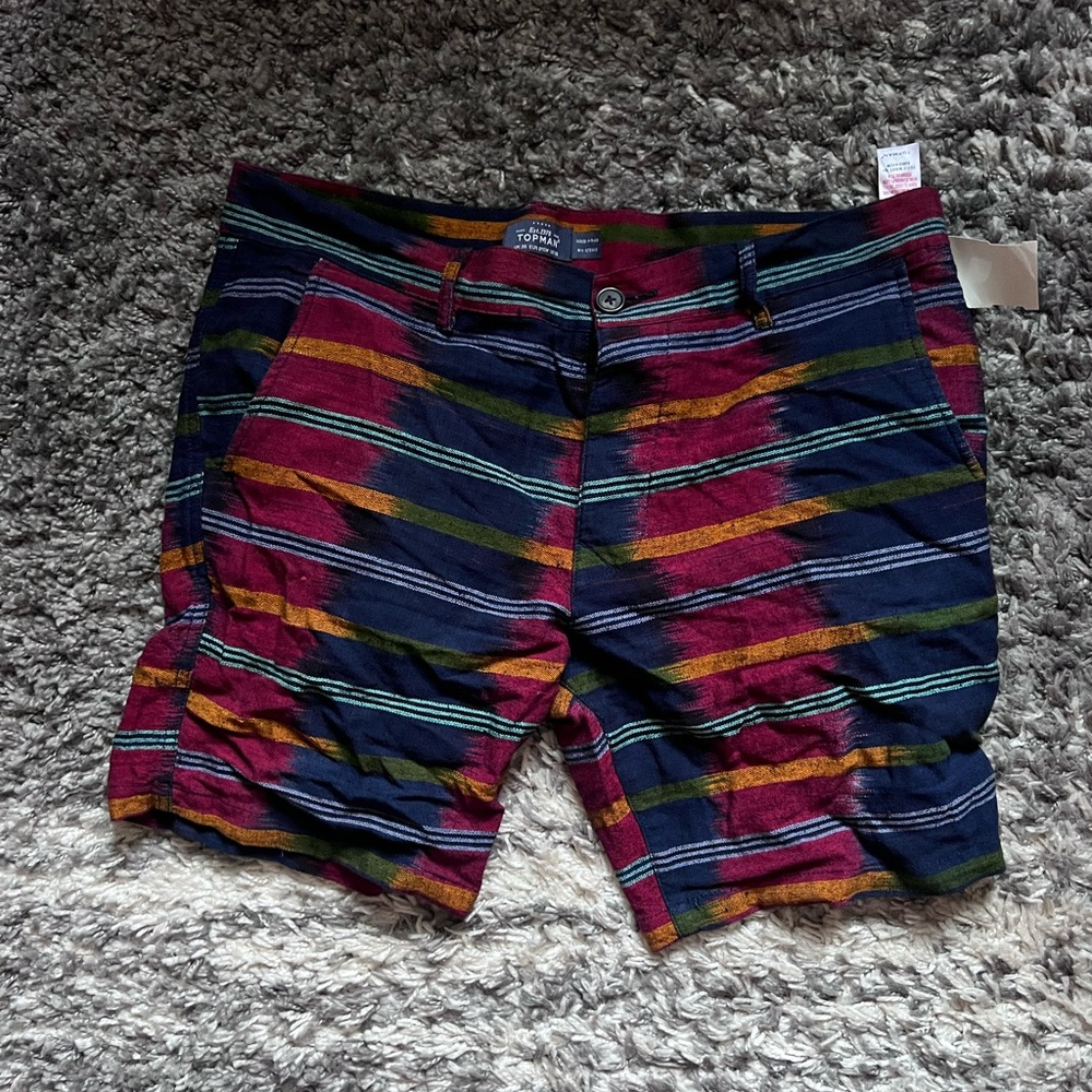 Topman Vibrant Striped Men's Shorts